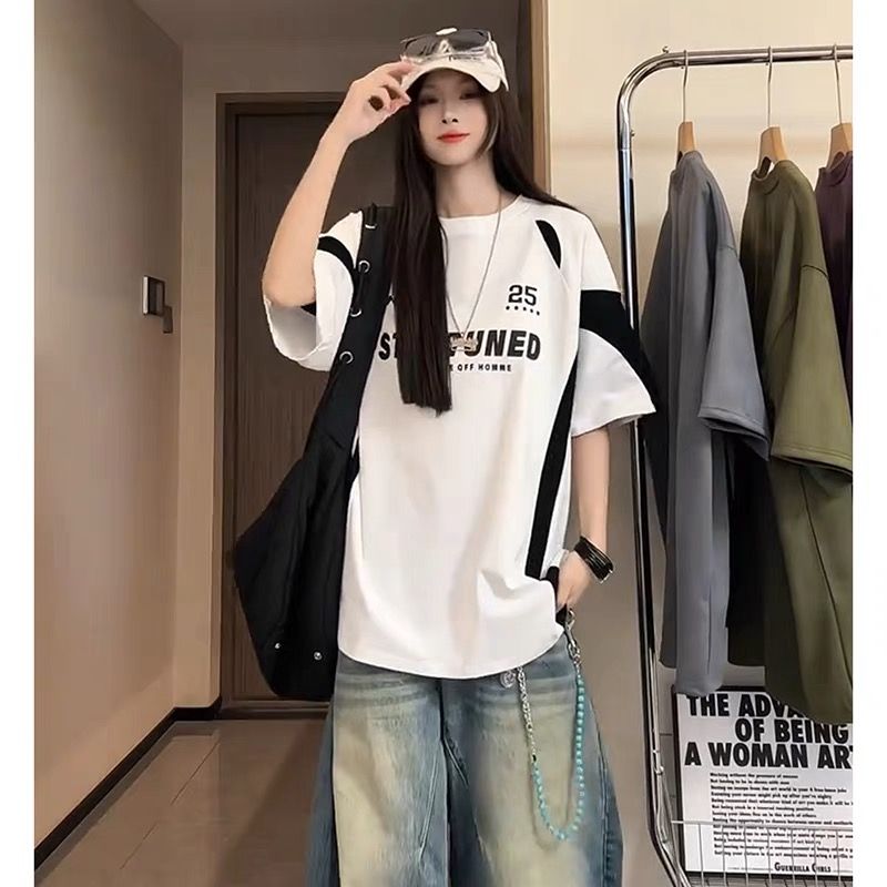 1506/QD940/P50重磅高品质拼接短袖T恤日系cityboy潮,男装T恤,星座1506