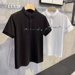 1506/QT3080/P34夏季潮polo衫翻领男t恤宽松保罗衫男士短袖刺绣潮图片