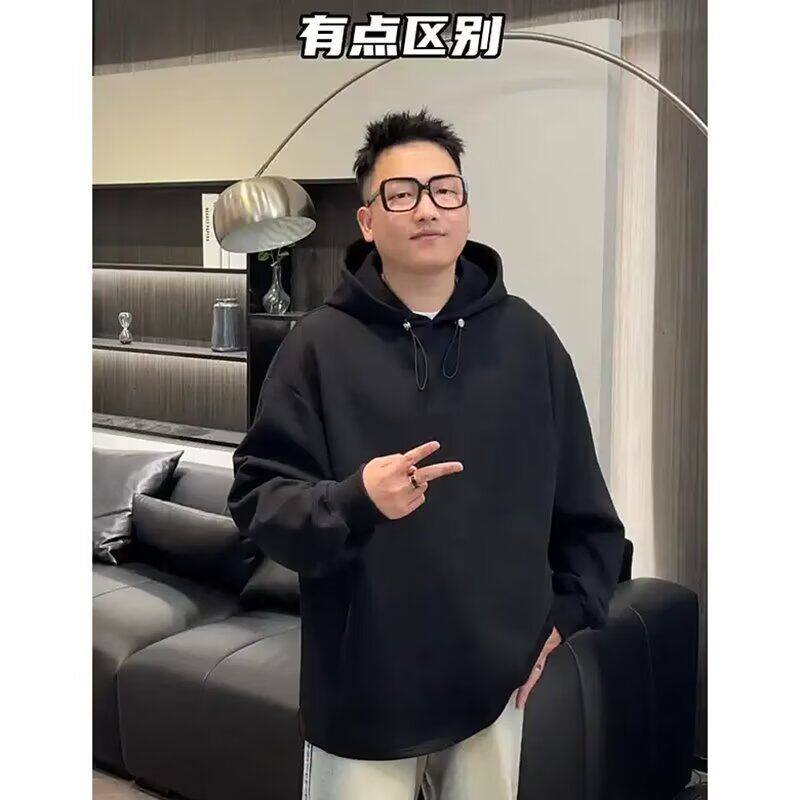 1506/QT4160/P44套头连帽卫衣男秋季宽松大码日系运动衫纯色2,男装卫衣,星座1506