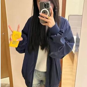 1506/QF0160/P49美式飞行员夹克外套女春秋新款宽松棒球服女2图片