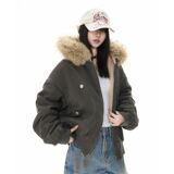 1506/QZSD030/P134座山雕连帽棉服冬棉袄宽松棉上衣男女夹棉外套1，女装棉衣/棉服，星座1506