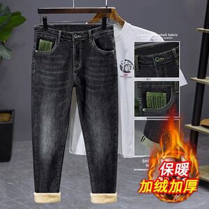 1506/Q990加绒0/P59秋冬季新款高端潮牌宽松直筒裤潮流长裤子1,冬天ugg豆豆鞋搭配什么裤子图片