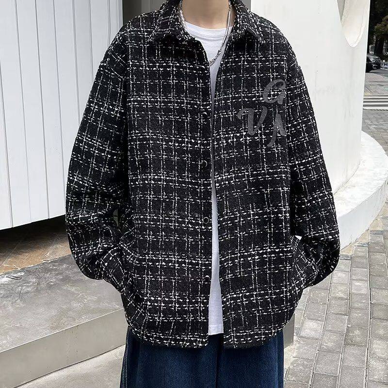 1506/Q77150/P49小香风夹克男潮牌宽松外套秋季休闲百搭上衣潮1图片