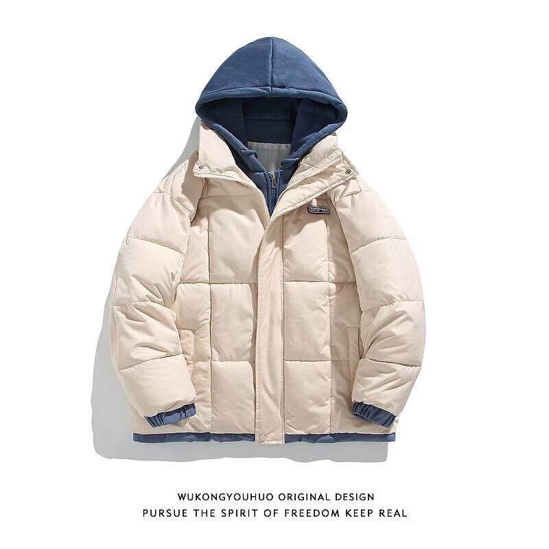 1506/Q2130/P75冬季加绒加厚面包服棉衣外套男时尚气质原宿简约1图片