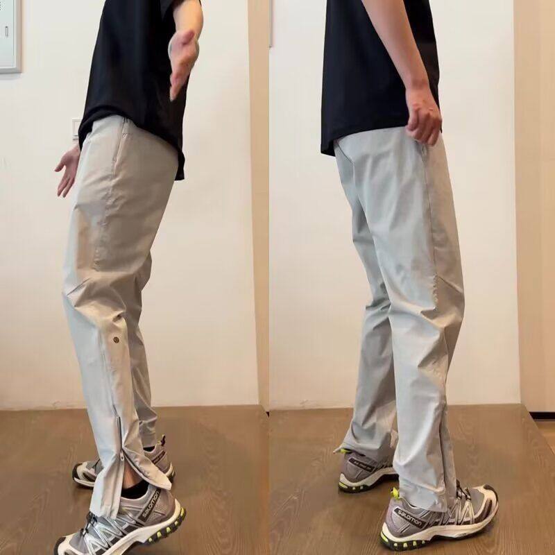 1506/QG2430/P44休闲裤男潮流百搭裤子坠感阔腿拖地长裤1,男装休闲裤,星座1506