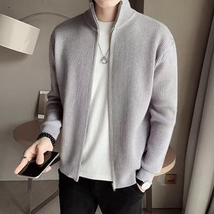 1506/Q16030/P56立领极简风拉链毛衣休闲复古男女开衫厚毛衣外1图片