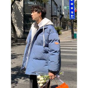 1506/Q6180/P69棉衣男冬季加厚保暖棉服外套假两件连帽棉服2图片