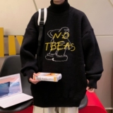 1506/QMY5040/P42纯色落肩圆领针织衫男春秋慵懒风毛衣外套，男装针织衫/毛衣，星座1506
