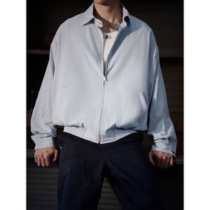 1506/QPX960070/P62蓝色2025年设计感慵懒风嘻哈痞帅潮流男夹克图片