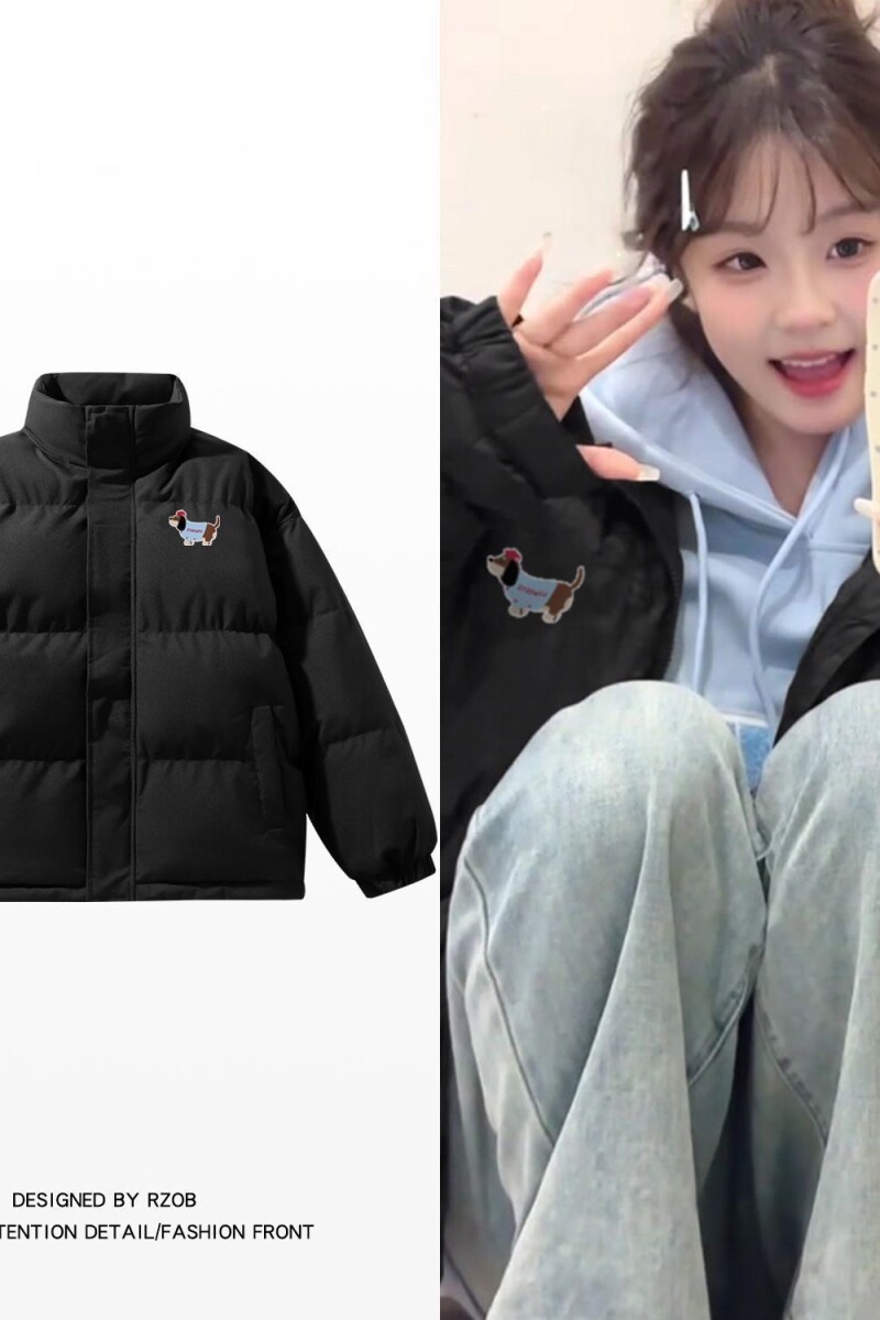 1506/QY2910/P63卡通腊肠狗立领棉服女冬季韩系加厚面包服外套1,男装棉衣,星座1506