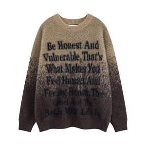 1506/QX0360/P52水貂毛设计感渐变字母针织衫男秋冬毛衣长袖上衣2,男装针织衫/毛衣,星座1506