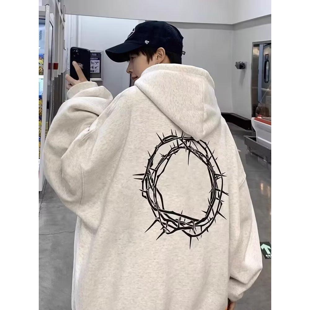 1506/QHL1400/P39卫衣男连帽春秋季ins港风宽松潮牌百搭外套1,女装短外套,星座1506