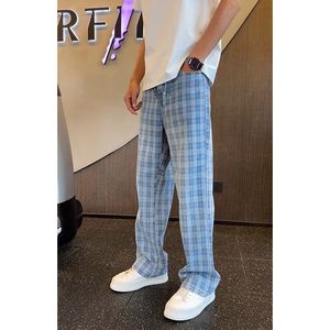 1506/Q66400/P47宽松休闲裤男潮百搭裤子坠感阔腿拖地长裤,男装休闲裤,星座1506