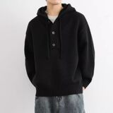 1506/ML1051/P57秋冬连帽加绒毛衣男士半开衫针织衫套头上衣1，男装针织衫/毛衣，星座1506