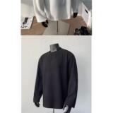 1506/QD6480/P35重磅设计感皱长袖男休闲韩版条纹打底衫上衣1，男装T恤，星座1506