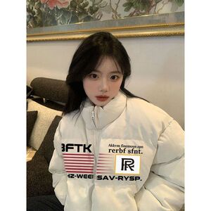 1506/QM2950/P63冬季新款宽松加厚立领棉袄面包服休闲外套2图片