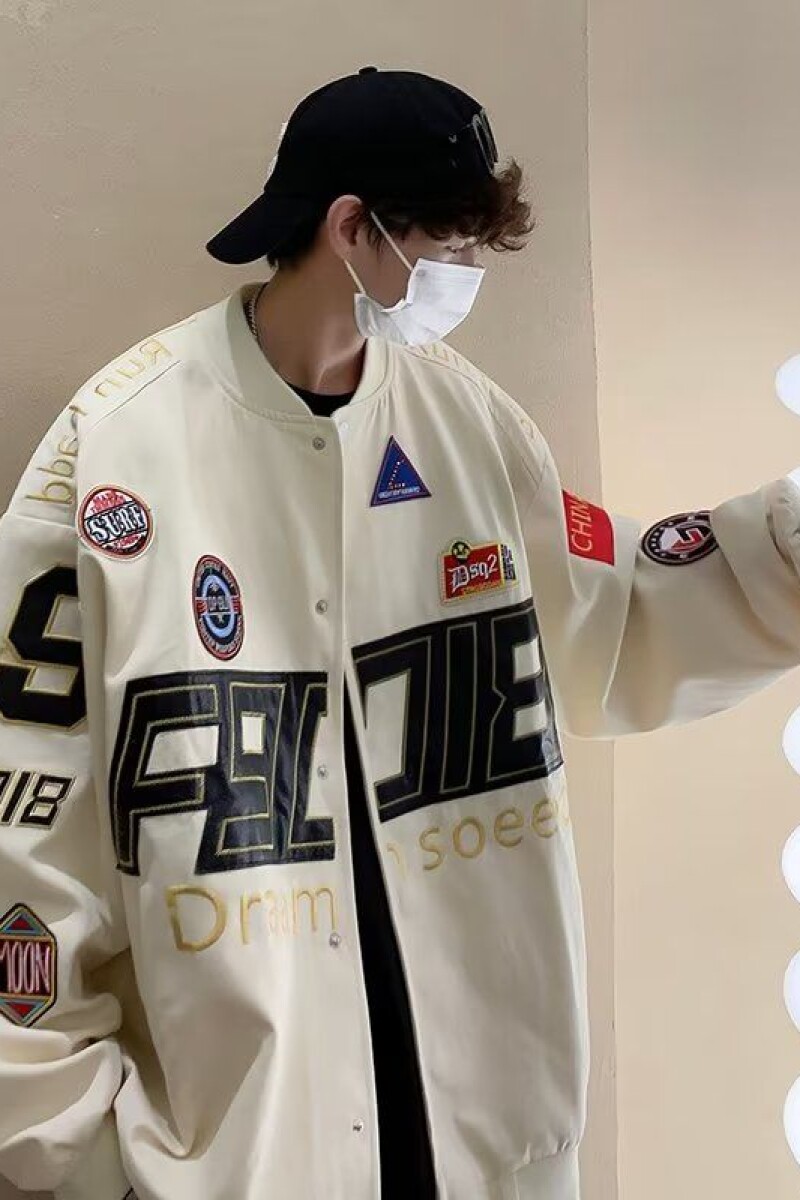 1506/Q72240/P62棒球服男秋大码宽松刺绣外套潮飞行员夹克,男装夹克,星座1506