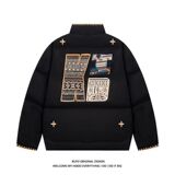 1506/M9990/P85手塞棉潮牌民族风棉服男女冬季情侣装刺绣棉衣1，男装棉衣，星座1506