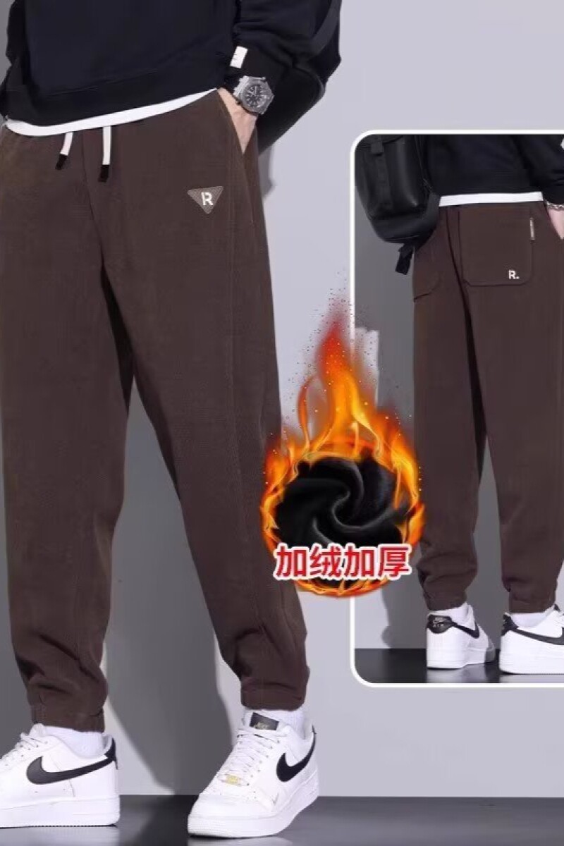 1506/QA1430/P32秋冬男士纯色加厚立体裁剪束脚休闲裤2,男装休闲裤,星座1506