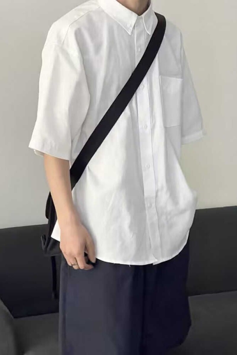 1506/QBN010/P41高质量短袖纯色衬衫白色黑色街头嘻哈,男装T恤,星座1506