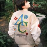 1506/QA020/P64棒球服女春秋季潮牌宽松情侣百搭夹克外套1，男装夹克，星座1506