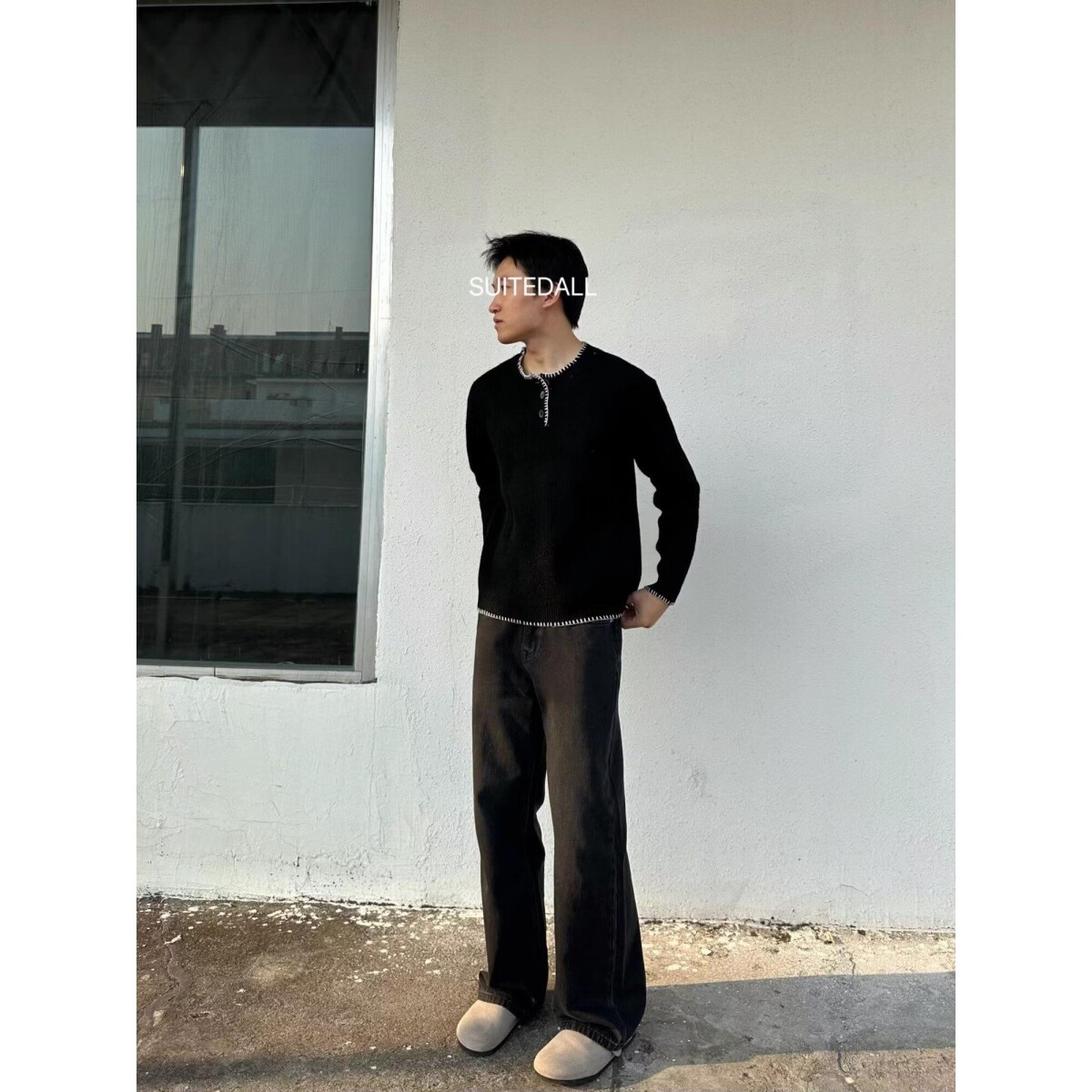 1506/QC6620/P48性字母牛仔裤嘻哈潮高街潮流痞帅长裤1,男装牛仔裤,星座1506