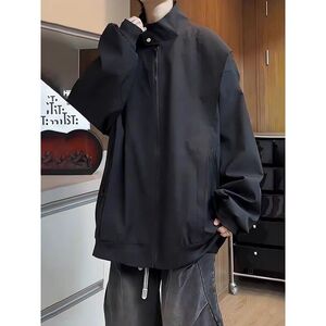 1506/QWT580/P64男士秋百搭棒球领飞行服立领防风抗皱拉链夹克图片