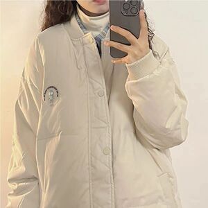 1506/Q5350/P70新款冬季棉衣设计感小众棉袄棒球棉服外套2图片