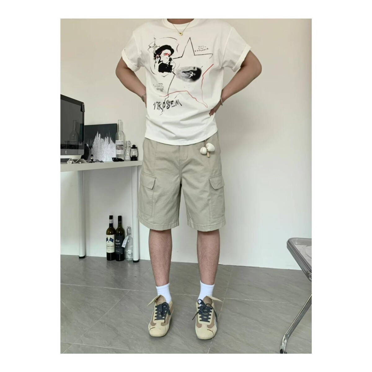 1506/QG330/P47夏季美式短裤男潮牌宽松大码运动休闲五分裤牛仔裤,男装牛仔裤,星座1506