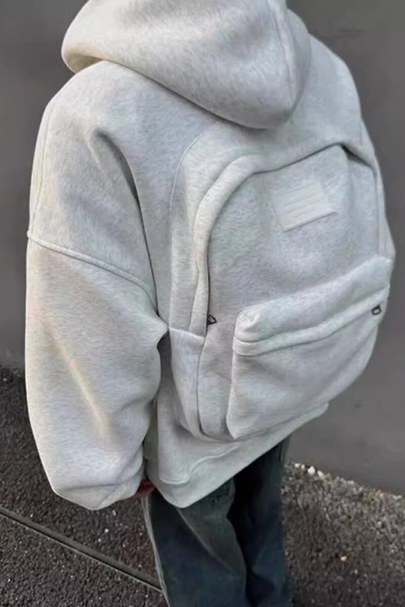 1506/Q82930/P60灰色背包卫衣外套男女2025新款秋连帽拉链开衫,女装短外套,星座1506