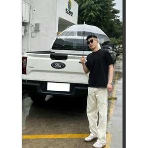 1506/Q309/P44白色修身直筒牛仔裤夏季男裤潮牌休闲弯刀阔腿长裤图片