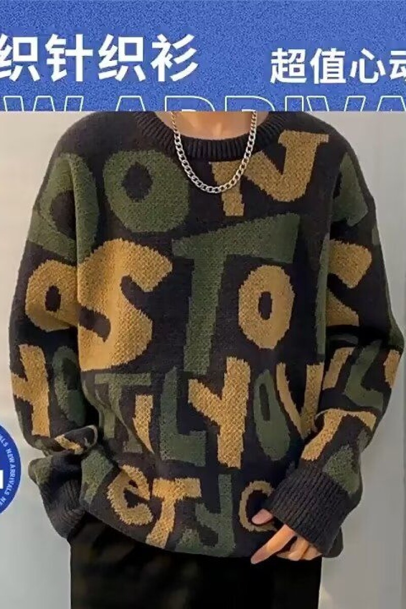 1506/QMY5320/P47圆领毛衣男女秋冬休闲撞色针织衫,男装针织衫/毛衣,星座1506