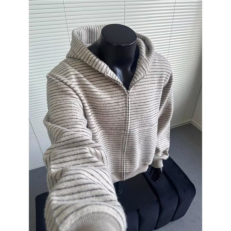1506/QW070/P77秋冬新款开衫毛衣美式慵懒风V领针织衫男纯色外套,男装针织衫/毛衣,星座1506
