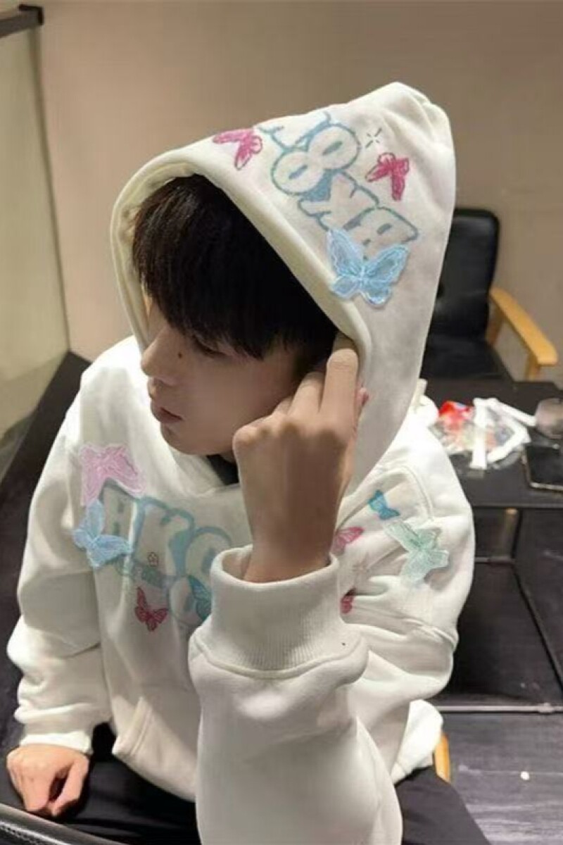 1506/QA10960/P59美式蝴蝶字母卫衣男女秋冬宽松重磅情侣上衣潮1,男装卫衣,星座1506