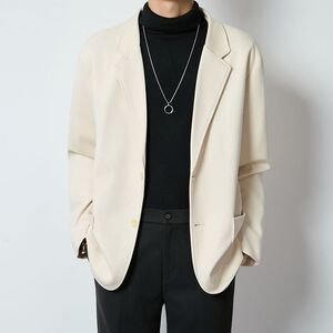 1506/QW140/P72高级感休闲西服套装男士垂感宽松韩版外套3