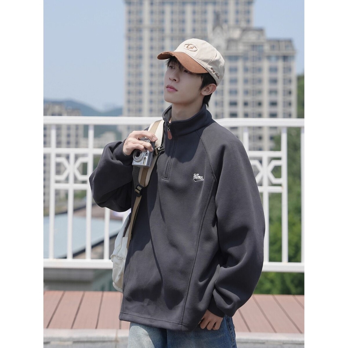 1506/QT5080/P43新款立领半拉链卫衣男宽松休闲运动外套2,女装短外套,星座1506