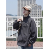 1506/QT5080/P43新款立领半拉链卫衣男宽松休闲运动外套2，女装短外套，星座1506