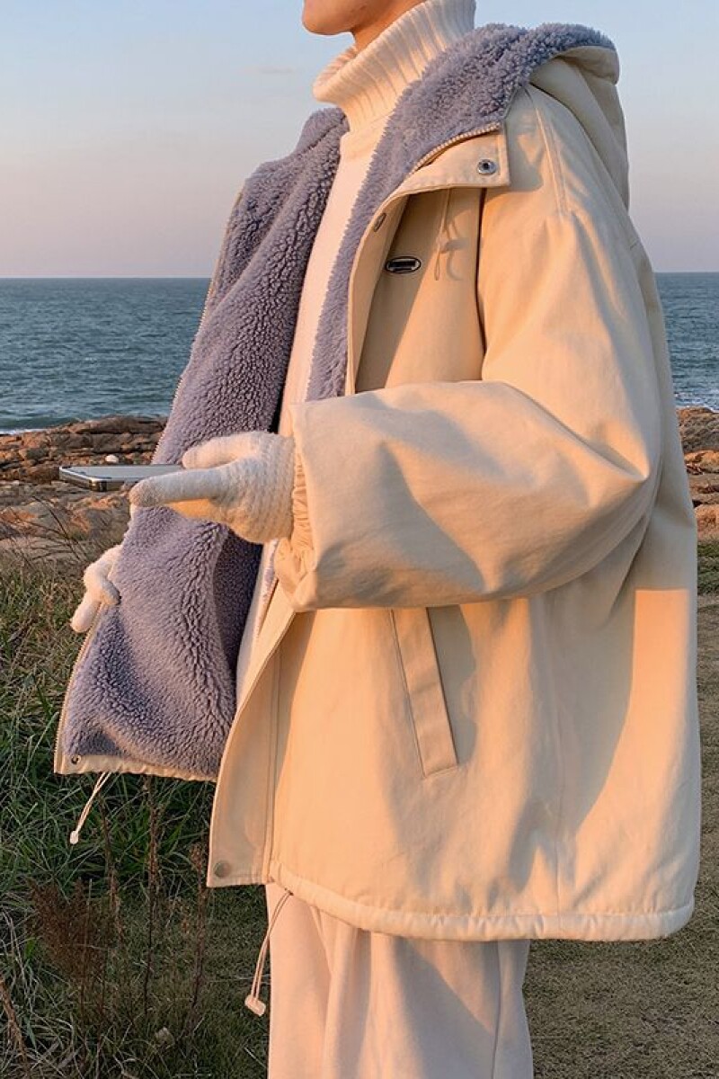 1506/M78531/P74秋冬连帽羊羔绒棉衣宽松韩版潮流百搭1,男装棉衣,星座1506