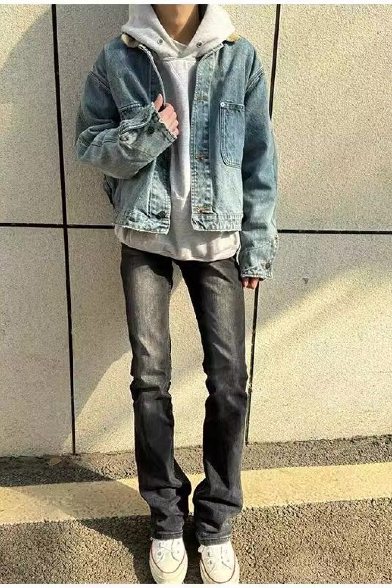 1506/QG9230/P41复古水洗磨白黑色牛仔裤男微喇修身显瘦直筒长裤1,男装牛仔裤,星座1506
