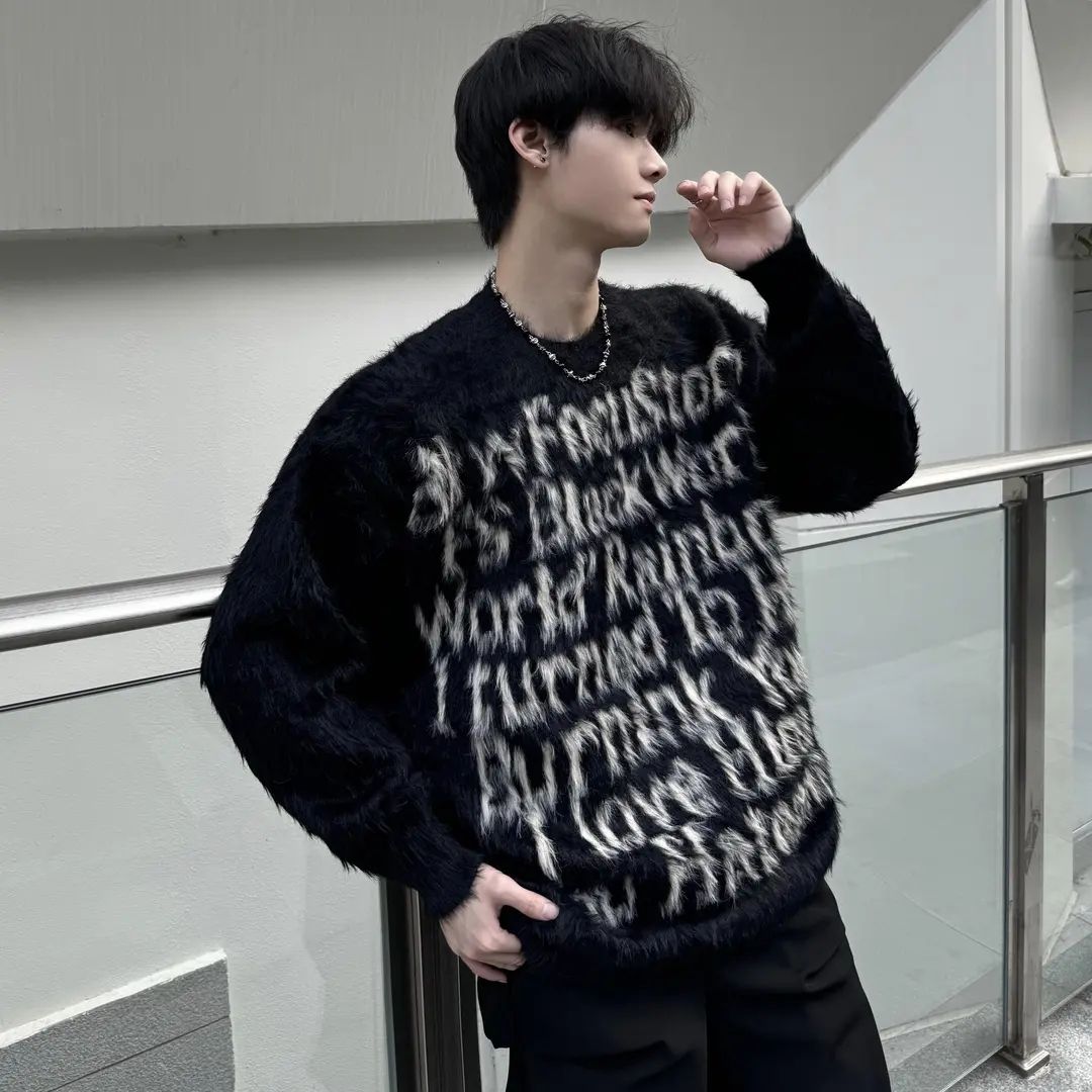 1506/ML1041/P59美式复古海马毛毛衣针织外套新款2图片