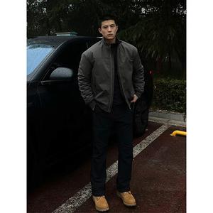 立领三防冲锋衣外套男春秋加厚飞行员夹克棉服潮牌美式短款棒球服图片