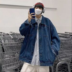 1506/Q89600/P54春秋新款牛仔外套男宽松美式复古休闲上衣1图片
