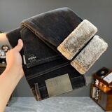 1506/Q517加绒0/P61一体绒男士牛仔裤加绒加厚保暖修身小脚裤1，男装牛仔裤，星座1506