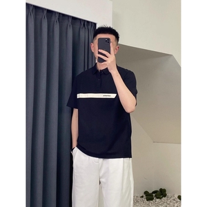 1506/Q260/P34夏季高端撞色翻领polo衫男短袖休闲百搭半袖t恤男1图片