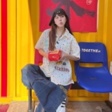 1506/Q82440/P42彩色波点刺绣短袖衬衫男女学院风百搭夏季减龄，男装T恤，星座1506