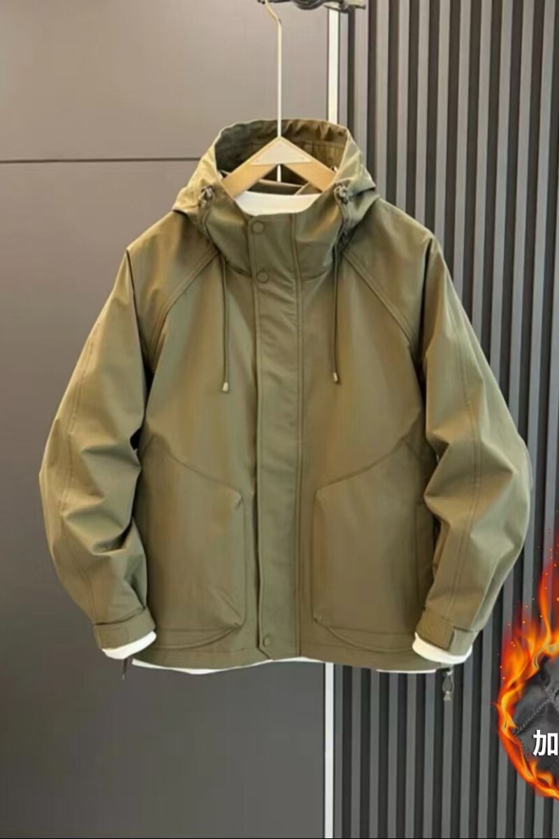 1506/J762621/72夹克外套男士L加棉冲锋衣防风上衣纯色连帽款1,男装夹克,星座1506