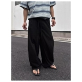1506/QAK700/P44直筒休闲裤男弯刀裤大码宽松阔腿裤潮牌嘻哈，男装休闲裤，星座1506
