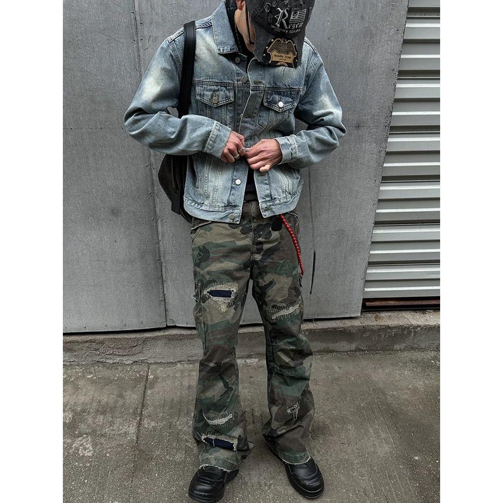 1506/Q8816夹克山庄0/P62秋冬蓝牛高盎司盐洗做旧牛仔夹克外套,男装夹克,星座1506
