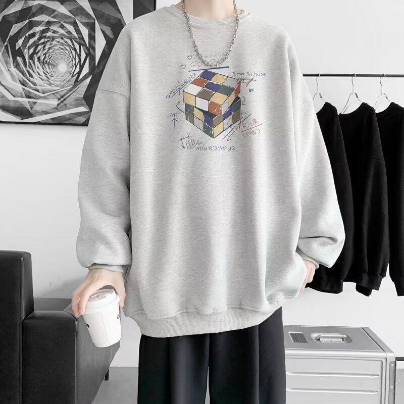 1506/QR51000/P39男士美式重磅卫衣秋季衣服圆领长袖上衣潮牌,男装卫衣,星座1506