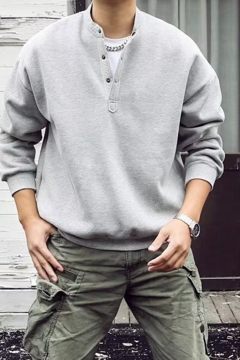 1506/QWY020/P46日系亨利领卫衣秋冬休闲大码男装宽松纯色套头,男装Polo衫,星座1506